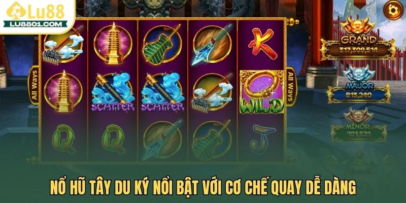 Nổ hũ Tây Du Ký nổi bật với cơ chế quay dễ dàng