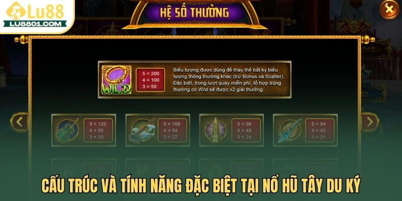 Cấu trúc và tính năng đặc biệt tại nổ hũ tây du ký