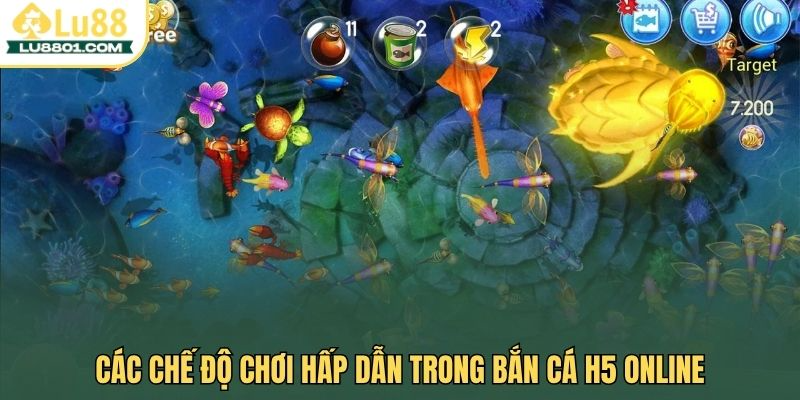 Các chế độ chơi hấp dẫn trong bắn cá H5 online